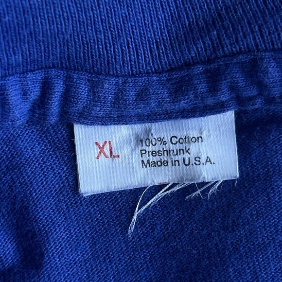 Ralph Lauren Polo Club Graphic TShirt Mens Extra Large XL Cotton Blue Logo Pony - Picture 4 of 8